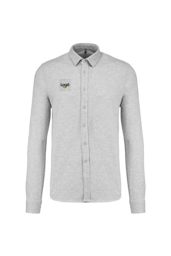 Langarmiges k508 Jerseyhemd - Oxford grey