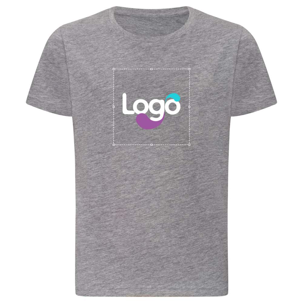Maglietta per bambini in cotone The 100 personalizzazione con il vostro visivo jt100j - Heather grey