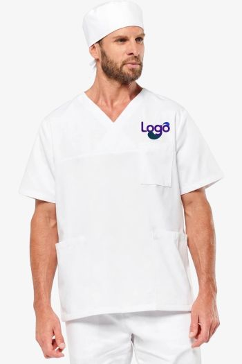 Image produit Short sleeve polycotton unisex tunic wk507