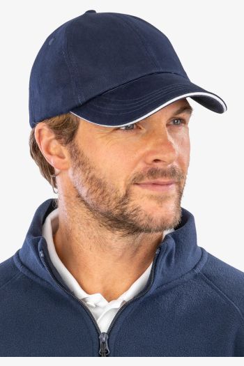 Image produit Flat brushed-cotton-cap Casquette coton panneaux rc24