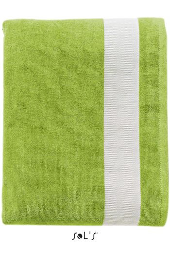 Lagoon Strandhanddoek 89006 - Lime / Blanc
