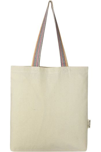 Regenbogen-Einkaufstasche von 5l aus recyceltem Baumwolle - 120642 - Naturel