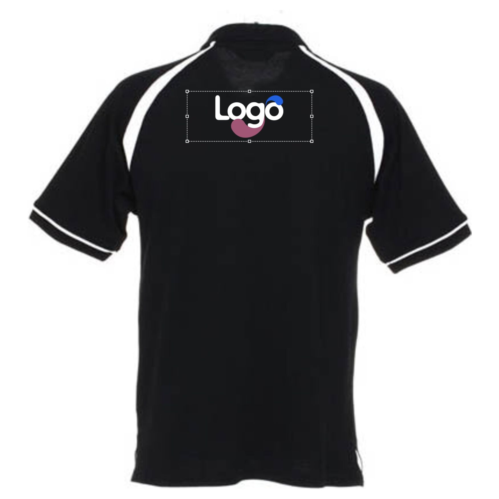 Polo Oak hill Polo coton piqué kk615 personalizzato - Black white