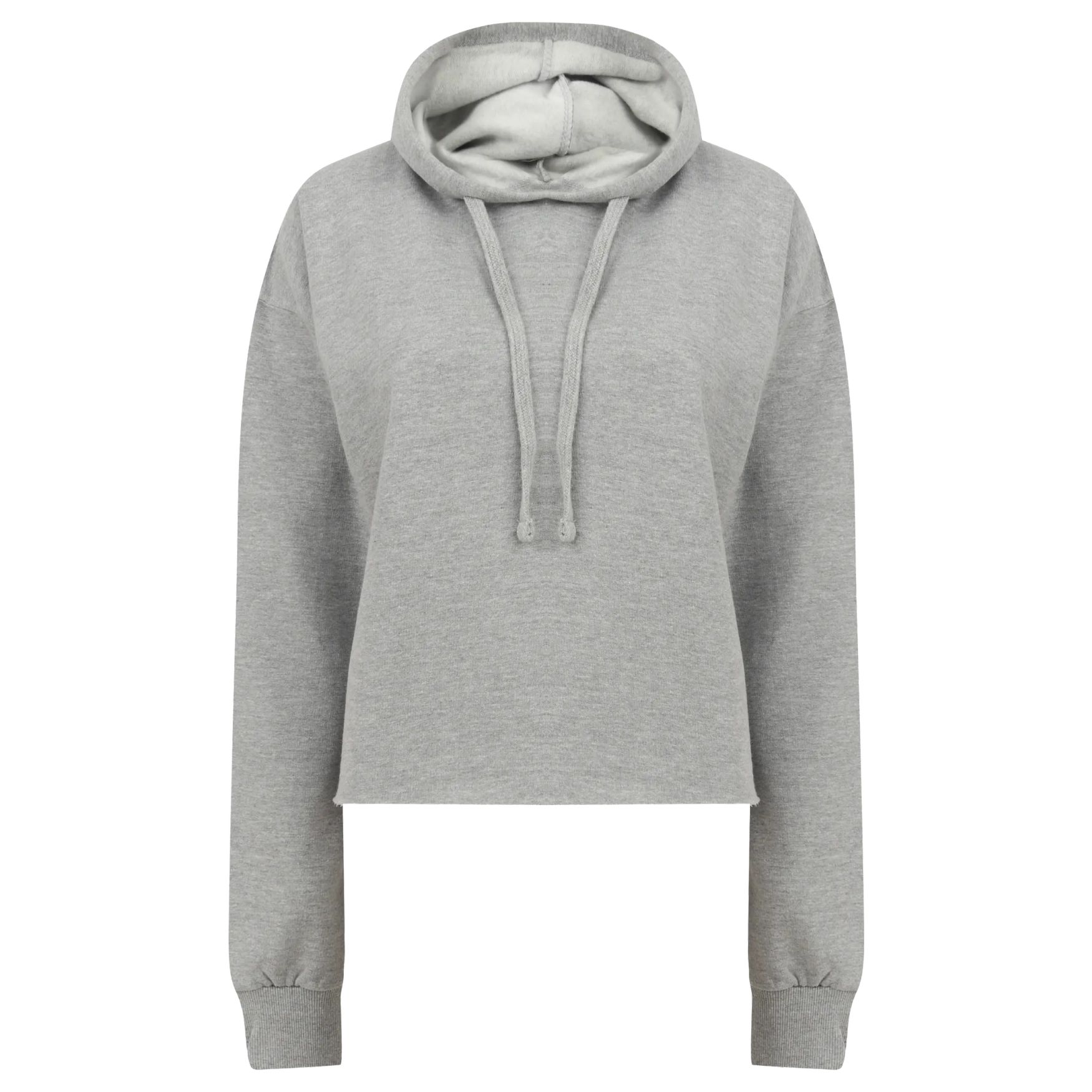 Women's cropped slounge hoody sweat à capuche sk516 personnalisable - Heather grey