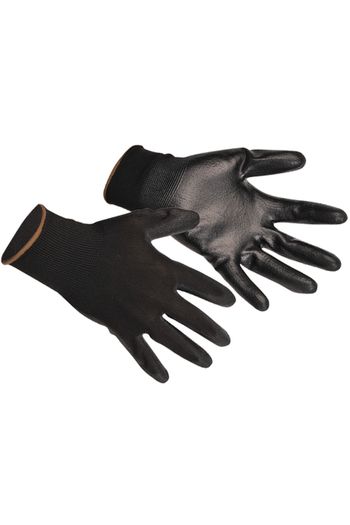 Pu palm beschichteter Handschuh Arbeitshandschuh Nylon a120 - Black